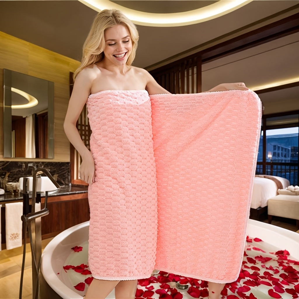 4 Pack Modern Super Soft Woven Bath TowelsF