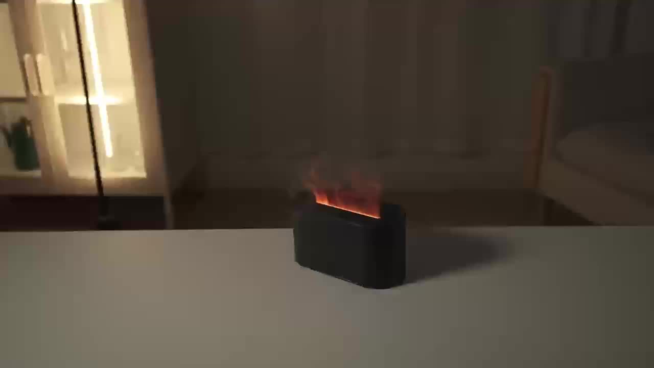 6-Color Flame Effect Humidifier & Essential Oil Diffuser