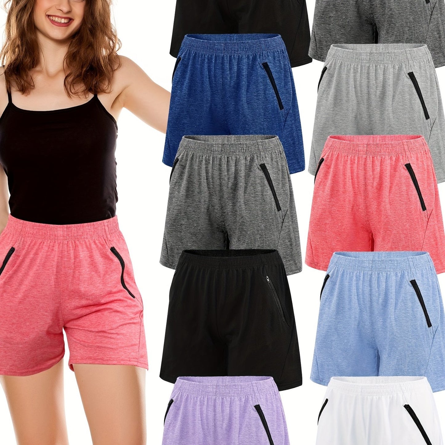 10 Pack Dry Women's Workout Shorts