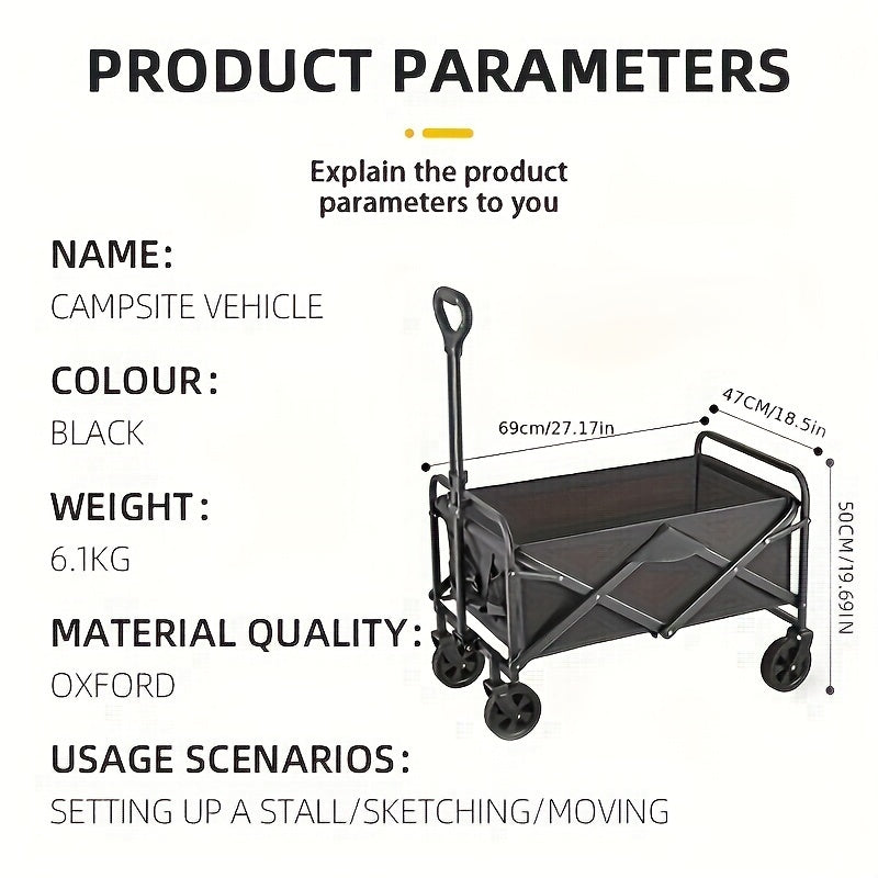 Waterproof Heavy-Duty Foldable Camping Wagon