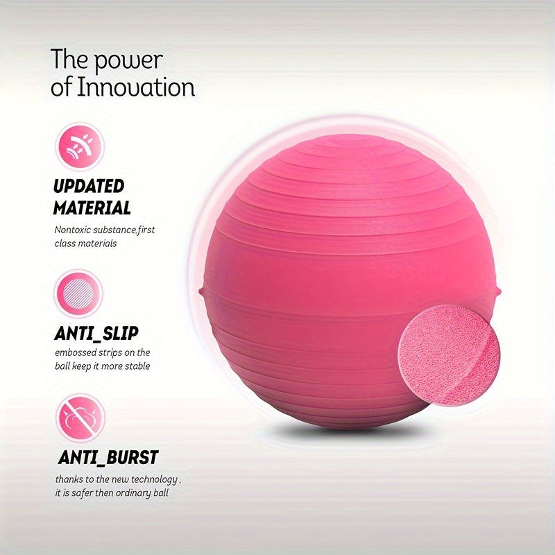 Complete Pink Pilates Bar Kit with 26.5" Exercise Ball